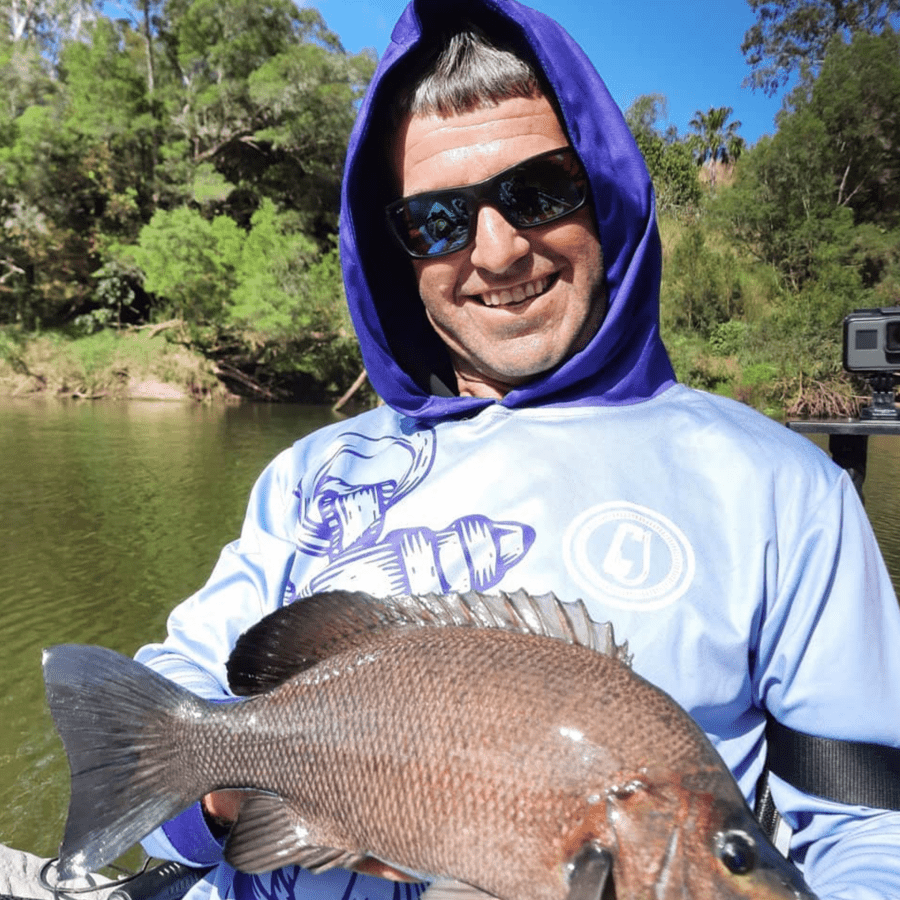 Outdoor Adventure / Fishing Shirt - GREY HOOK & ANCHOR HOODIE - Captain Jack's Clothing Co