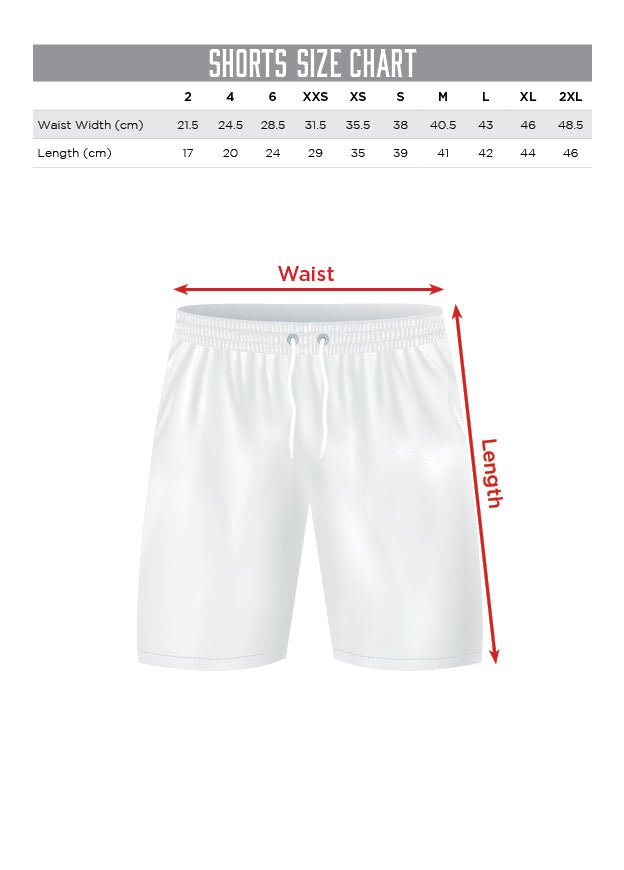 Short Size Chart