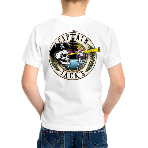 Kids ANCHORED Long Sleeve Navy Tee