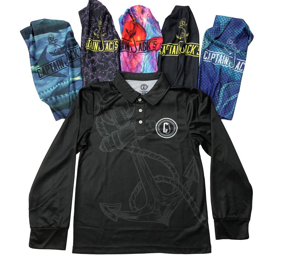 Outdoor Adventure / Fishing Shirt - BLACK HOOK & ANCHOR - Captain Jack's Clothing Co