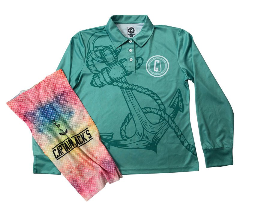 Outdoor Adventure / Fishing Shirt - MINT HOOK & ANCHOR - Captain Jack's Clothing Co