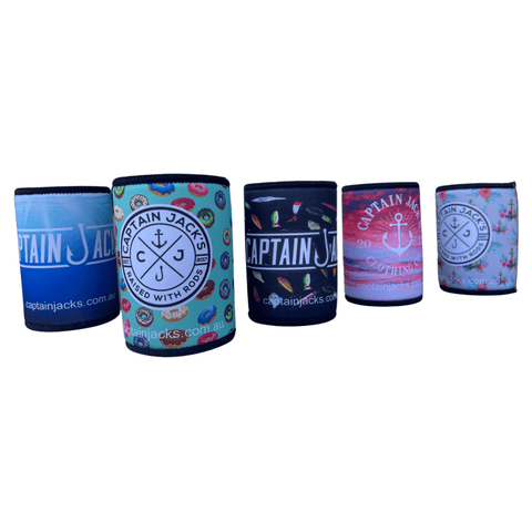 Stubby Cooler - Captain Jack's Black & White