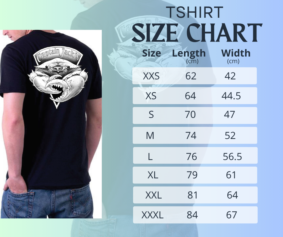 T-shirt size chart