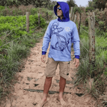 Outdoor Adventure / Fishing Shirt - GREY HOOK & ANCHOR HOODIE - Captain Jack's Clothing Co