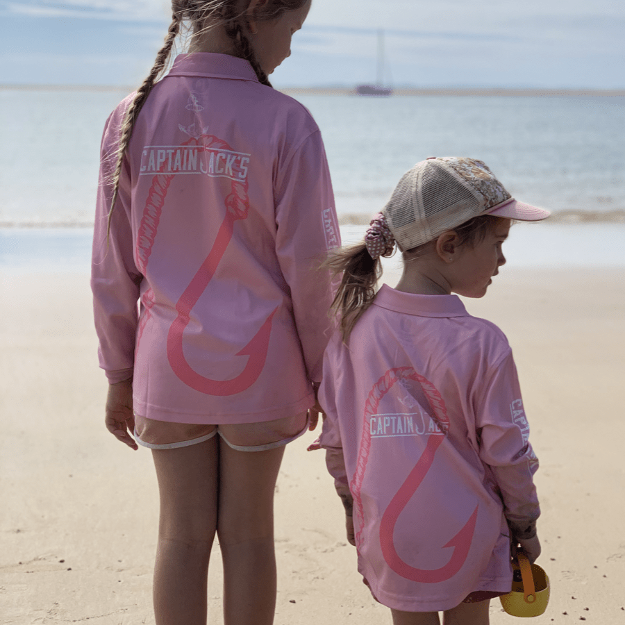 Outdoor Adventure / Fishing Shirt - PINK HOOK & ANCHOR - Captain Jack's Clothing Co