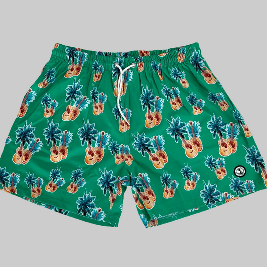 Front of the pineapple and palm shorts