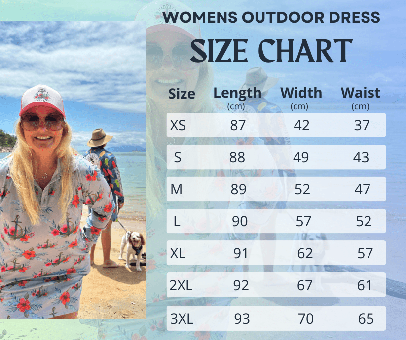 Womens outdoor dress size chart
