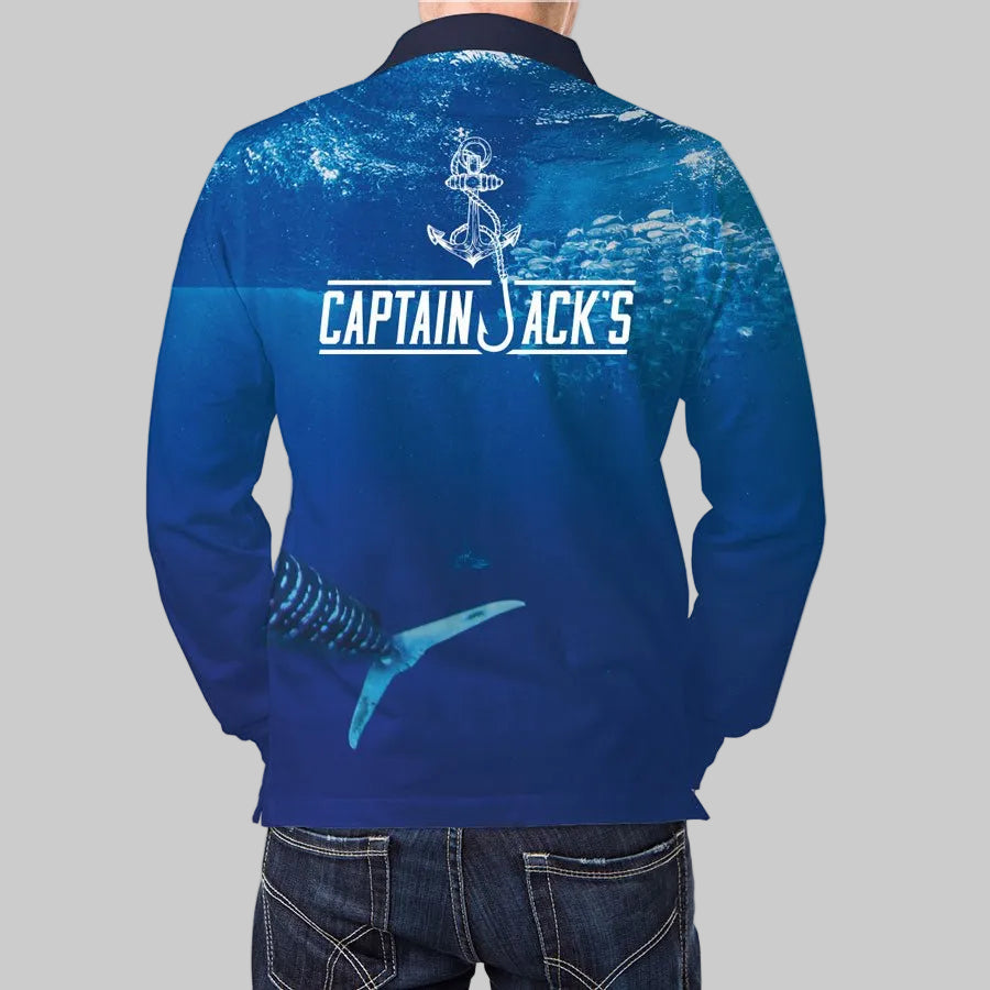 Al McGlashan Striped Marlin Fishing Shirt - Captain Jack's Clothing Co