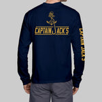 ANCHORED Long Sleeve Navy T - SHIRT - Captain Jack's Clothing Co